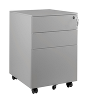 UNIQUE Kontener XD-040-3 na kółkach srebrny