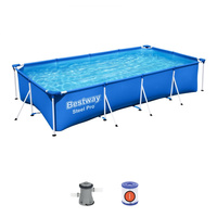 BESTWAY  Basen Stelażowy Family Steel Pro 400x211x81 3w1 + Pompa + Filtr