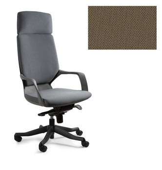 UNIQUE Fotel biurowy APOLLO - czarny / tkanina BL409 TAUPE