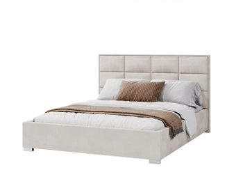 FDM Łóżko tapicerowane APOLLO 140x200 cm kremowy / stelaż metalowy podnoszony