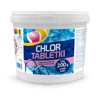 GAMIX Chlor Maxi Tabletki 200g - 3 kg ciągła dezynfekcja