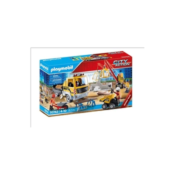 Playmobil Zestaw figurek City Action 70742 - plac budowy z wywrotką