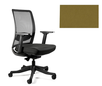 UNIQUE Fotel biurowy ANGGUN M - szara siatka/tkanina BL408 KHAKI