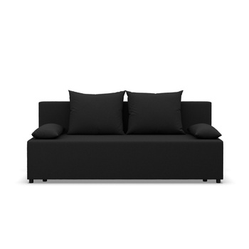 ADAMS Kanapa FERMO w tkaninie LUX głęboka czerń z funkcją spania / bonell