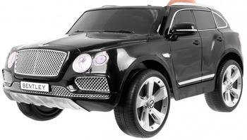 Auto na akumulator Bentley Bentayga dla dzieci czarny + Koła EVA + Radio MP3 + Pilot