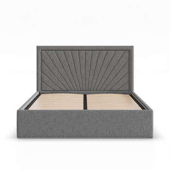 ADAMS  Łóżko stelażowe VASTO 180x200 cm z drewniany stelaż -  HUGO grafit