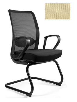 Krzesło biurowe ANGGUN SKID - szara siatka/ tkanina BL407 BUTTERCUP