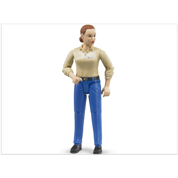 BRUDER Figurka kobiety białej w niebieskich dżinsach 60408
