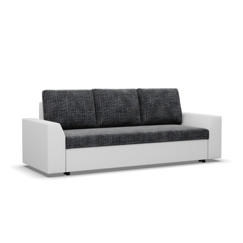 ADAMS Kanapa LUGO rozkładana, sprężyny bonell - ciemny szary + biały