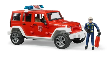 BRUDER 02528 Jeep Wrangler Unlimited Rubicon straż pożarna z figurką strażaka i z modułem 02802