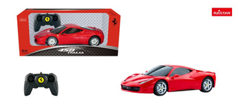 RASTAR Zdalnie sterowany Ferrari 458 Italia czerwony R/C 1:18