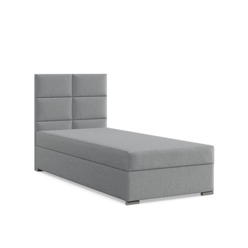 ADAMS Łóżko CALVI kontynentalne 90x200 cm HUGO silver