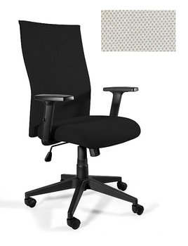 Fotel biurowy BLACK ON BLACK PLUS tkanina PS - BIAŁY