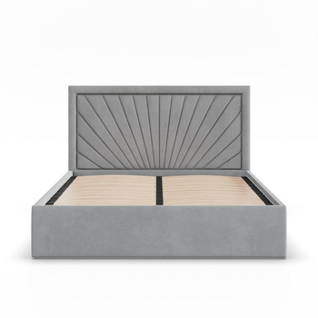 ADAMS  Łóżko stelażowe VASTO 180x200 cm z drewniany stelaż -  TRINITY szary