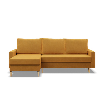 ADAMS Narożnik BLANK L rozkładany, sprężyny bonell - żółty