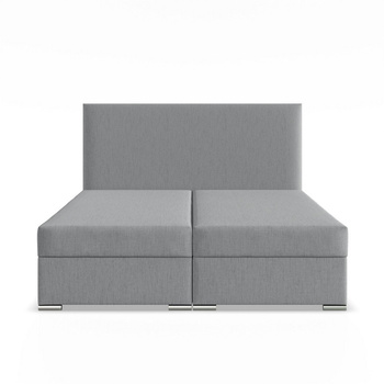 ADAMS Łóżko kontynentalne ZONZA 140x200 cm HUGO silver