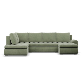 ADAMS Narożnik FORESTA ULO z leżanką i otomaną POSO 47 - oliwkowy