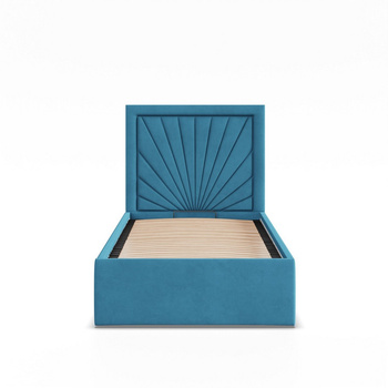 ADAMS Łóżko stelażowe VASTO 90x200 cm z metalowym podnoszonym stelażem - TRINITY Azur