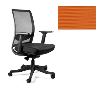 UNIQUE Fotel biurowy ANGGUN M - czarna siatka/ tkanina BL405 MANDARIN