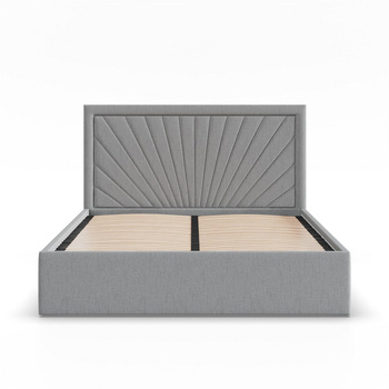 ADAMS Łóżko stelażowe VASTO 180x200 cm z drewniany stelaż -  HUGO silver