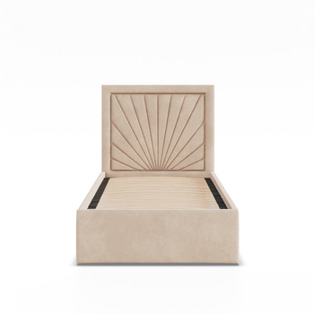 ADAMS  Łóżko stelażowe VASTO 90x200 cm z drewniany stelaż -  TRINITY beżowy