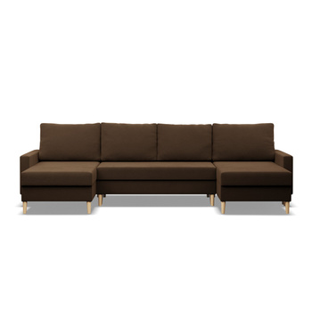 ADAMS Narożnik BLANK U rozkładany z pianki poliuretanowej - brązowy