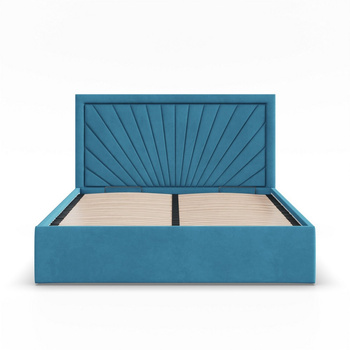 ADAMS Łóżko stelażowe VASTO 180x200 cm z metalowym podnoszonym stelażem - TRINITY Azur