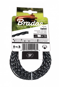 BRADAS Żyłka TWIST 2,4mm x 15m - karta