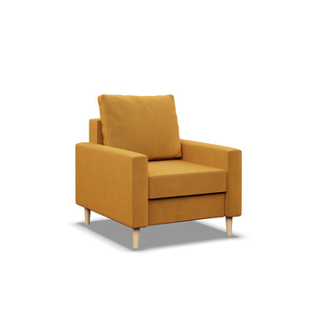 ADAMS Fotel BLANK sprężyny bonell- żółty