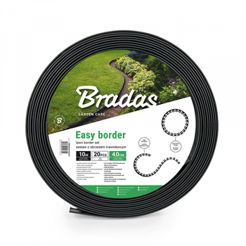 BRADAS Zestaw z obrzeżem trawnikowym EASY BORDER - 40mm grafit
