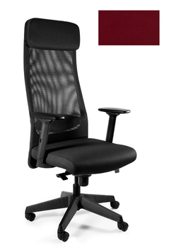 UNIQUE Fotel biurowy ARES MESH - BL402 DEEPRED