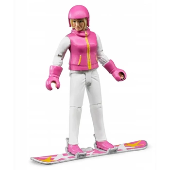 BRUDER Figurka kobiety na snowboardzie 60420