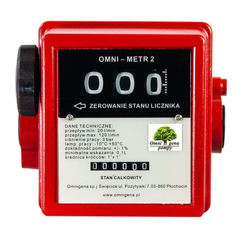 OMNIGENA Przepływomierz oleju 1" OMNIMETR 2