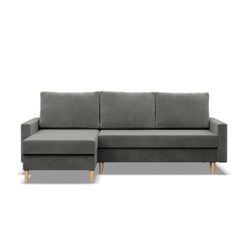 ADAMS Narożnik BLANK L rozkładany, sprężyny bonell - jasny szary