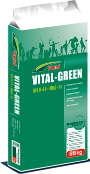 DCM Vital Green - lato, 14-4-8 + 3 MgO + Fe, nawóz organiczno - mineralny, 25 kg