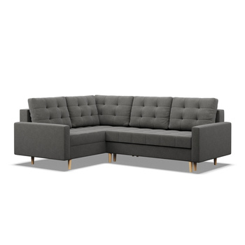 ADAMS Narożnik ELMA LO rozkładany z pianki poliuretanowej - ciemny szary