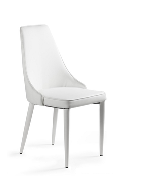 UNIQUE Krzesło tapicerowane eko-skóra SETINA - biały