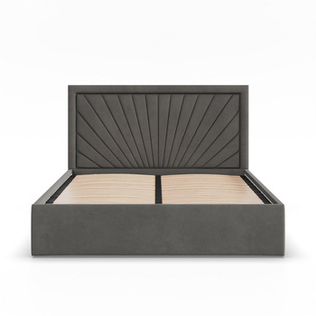 ADAMS  Łóżko stelażowe VASTO 160x200 cm z drewniany stelaż -  TRINITY grafit