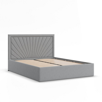 ADAMS Łóżko stelażowe VASTO 160x200 cm z drewniany stelaż -  HUGO silver