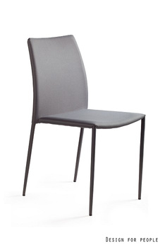 Krzesło DESIGN - EKO-SKÓRA GREY