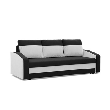 ADAMS Kanapa ORION rozkładana z pianki poliuretanowej czarno-biały