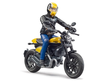 BRUDER 63053 Scrambler Ducati z pełną przepustnicą i z kierowcą