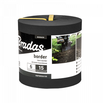 BRADAS Obrzeże trawnikowe BORDER 6m x 15cm, czarne Gramatura 2,83kg/m2