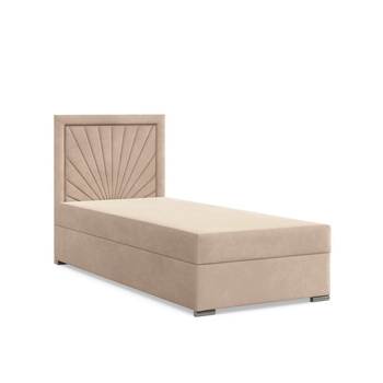 ADAMS  Łóżko kontynentalne VICENZA 90x200 cm Trinity jasny beż