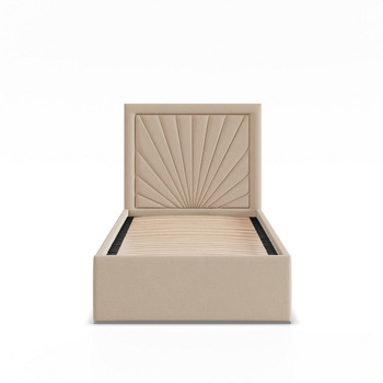 ADAMS Łóżko stelażowe VASTO 90x200 cm z drewniany stelaż -  HUGO krem