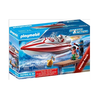 Playmobil Zestaw figurek Sports & Action 70744 - Motorówka z silnikiem podwodnym