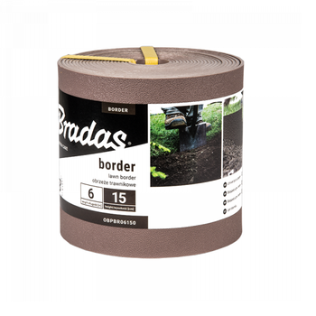 BRADAS Obrzeże trawnikowe BORDER 6m x 15cm, brązowe Gramatura 2,83kg/m2