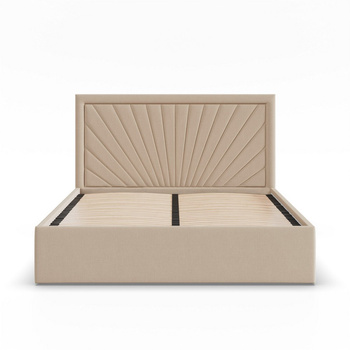 ADAMS  Łóżko stelażowe VASTO 140x200 cm z drewniany stelaż -  HUGO krem