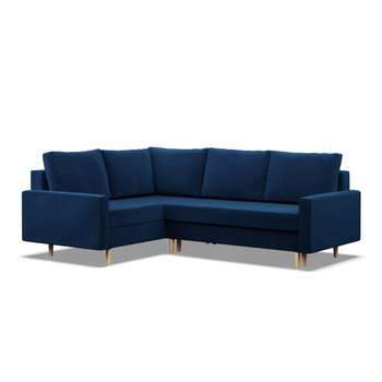 ADAMS Narożnik BLANK LO rozkładany, sprężyny bonell - granatowy