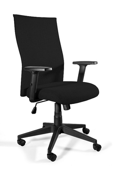 Fotel biurowy BLACK ON BLACK PLUS tkanina LF  - czarny